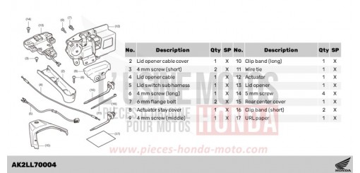 KIT,LID OPENER ADV350AR de 2024